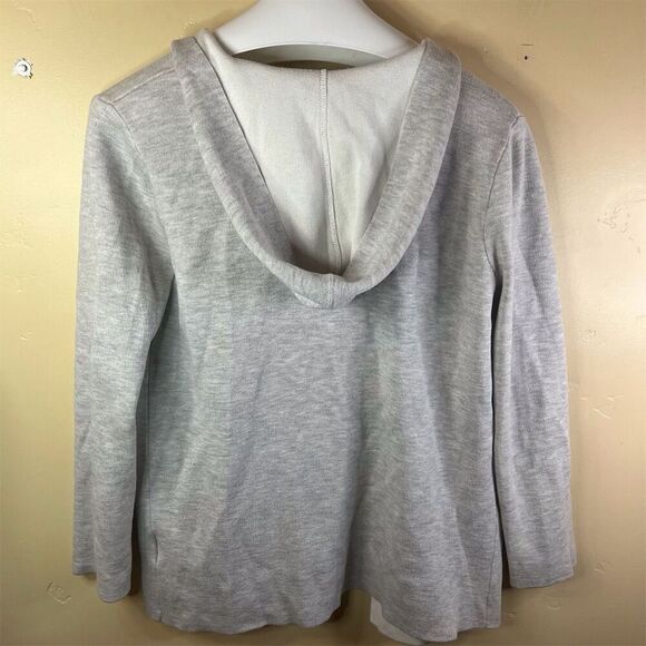 Camaieu Women's‎ Gray Hooded Open Cardigan Jacket Size Large Mid-Length Casual - Picture 6 of 6